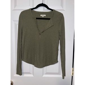 Madewell military green long sleeve size medium